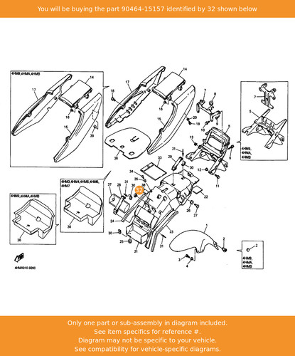 Yamaha clamp 90464 15157 oem - clamp,, 90464-15157