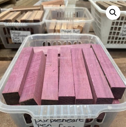 Purpleheart pen blank 22 - 1,