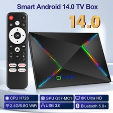Android 14.0 TV Box 1000M 4GB 32GB Otca Core UHD 8K HDMI 5G WIFI Media Player UK