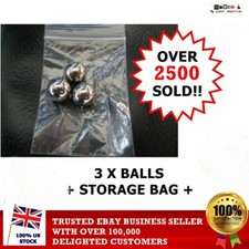  SCREWBALL SCRAMBLE Ball - 3x Replacement Metal Steel Ballbearing +BAG Tomy Game