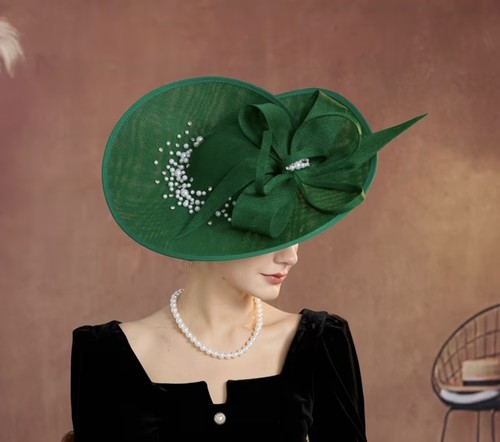 Green vintage hats - green, women