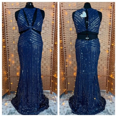 Bnwt goddiva navy sequin maxi - bnwt,