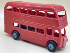 Triang Minic 386 Double Decker Bus Vintage 1950s Red Plastic Push Toy UK