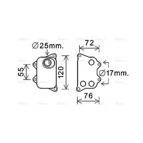 Oil cooler for - vw, 2.0