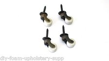 Solid Brass Screw Plate Castors 1¼" 32mm Polished Brass Chrome Antique Nickel