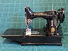 Singer 222K Featherweight Sewing Machine 1955 Fully Serviced In Case