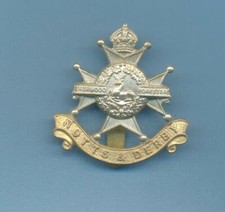 NOTTS & DERBY REGIMENT.SHERWOOD FORESTERS.BI-METAL ARMY CAP BADGE