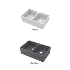 Fireclay Double Bowl Butler Kitchen Sink - 795mm - Choice of Finish