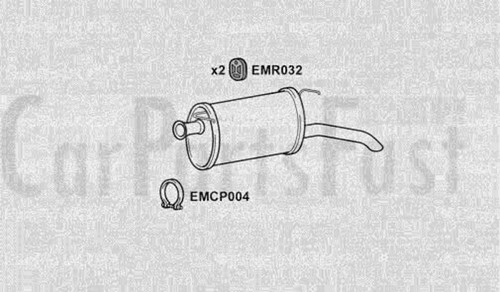 Excn6047 exhaust rear box - excn6047,