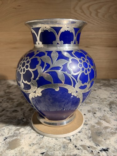 Cobalt blue porcelain vase - blue,