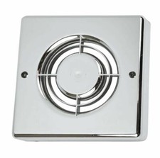 Chrome Extractor Fan Cover for Manrose XF100 Range - Silver Front Grille