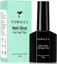 TOMICCA Gel Nail Glue - 15ml/4 in 1 Super Strong Nail Glue Compatible with Acry