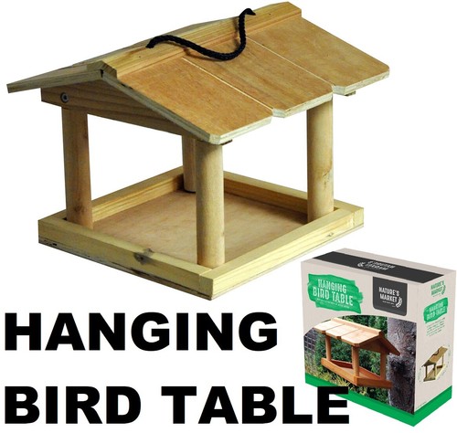 Natural wood hanging bird - natural,