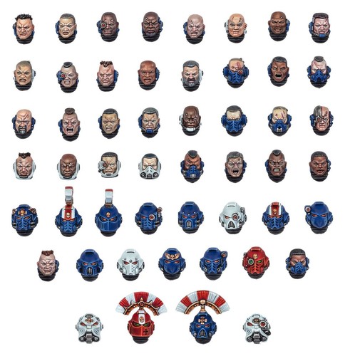 Bits space marines - heads, new