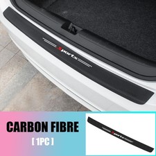 1x Carbon Fiber Car Rear Bumper Guard Sticker Trunk Protector Accessories Black