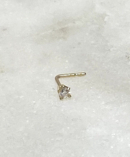 Diamond nose stud 9ct gold - nose,