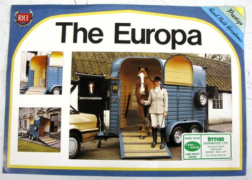 Rice europa horsebox trailer - europa,