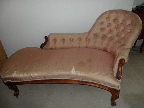 Victorian mahogany chaise - victorian,