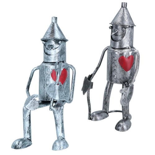 Tin man garden ornament - tin, lawn
