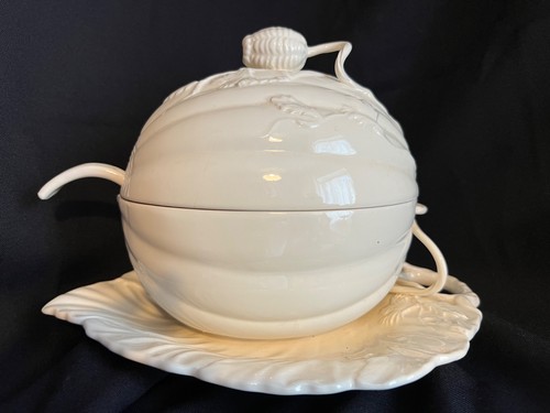 Vintage royal creamware soup - creamware,