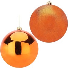 Christmas Concepts® Pack Of 2 Giant 200mm Copper Xmas Tree Baubles (BA127)
