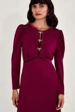 Monsoon Bonita Burgundy Midi