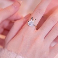 Fashion Rabbit Rotating Ring