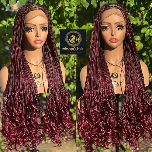 Burgundy full lace - full, long