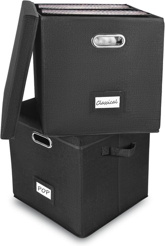 Vinyl record storage box set - storage,
