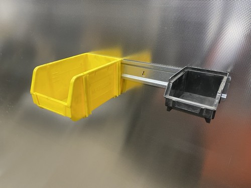Lin bin storage mounting - bin, rails