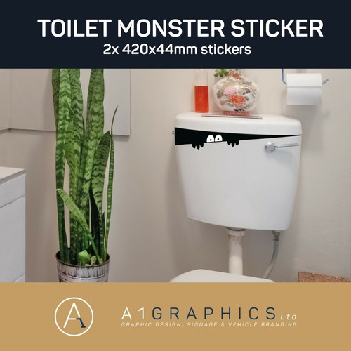 Toilet monster funny vinyl - toilet,