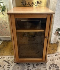 G Plan Mid Century Hi-Fi Music Centre Cabinet Glass Front Hinged Lid