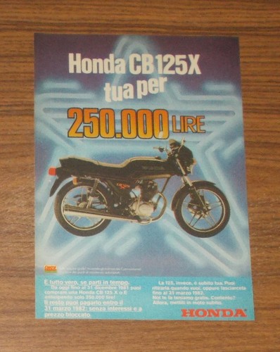Rare advertising honda 125 - honda, cb