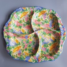 Royal Winton Somerset ceramic Chintz Ascot platter tray Grimwades vintage 1930s