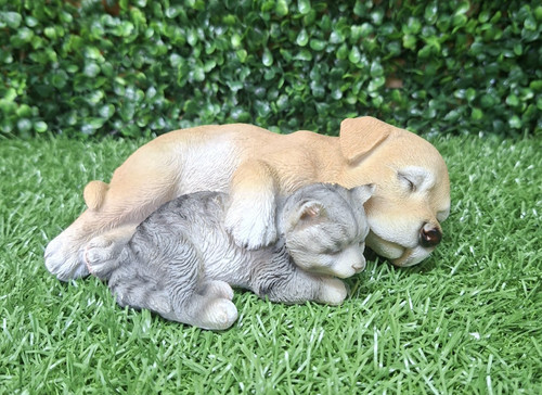 Dog and cat cuddling 5cm - cuddling, 6.5cm