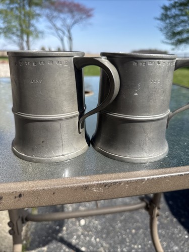 Antique vintage pewter pint - vintage,