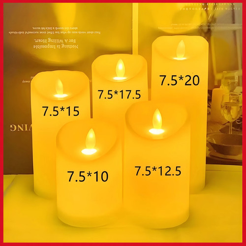 Led flameless pillar candles - pillar,