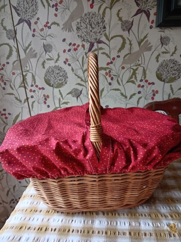 Wicker shopping basket cover - wicker,