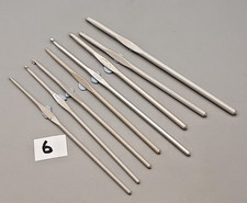 8 Vintage Grey Metal Crochet