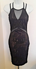 Lipsy Black Mesh Strappy Dress