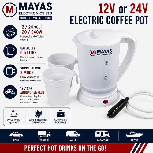 12v 24v electric travel kettle - travel,