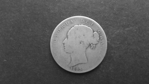 1883 half crown coin - 2/6,