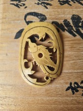 Japanese Netsuke - Stag horn Chrysanthemum! Meijii age!