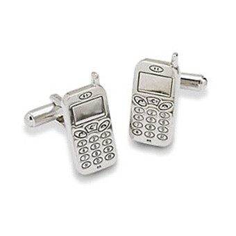 Mobile phone shaped cufflinks - mobile,