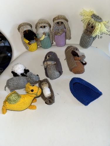 Knitted christmas nativity - knitted,