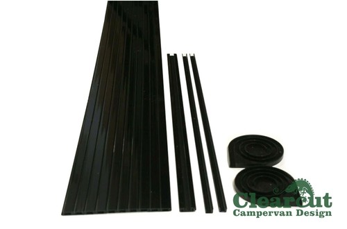 Campervan black tambour door - campervan,