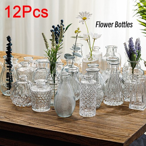 12pcs mini clear glass bud - 12pcs,