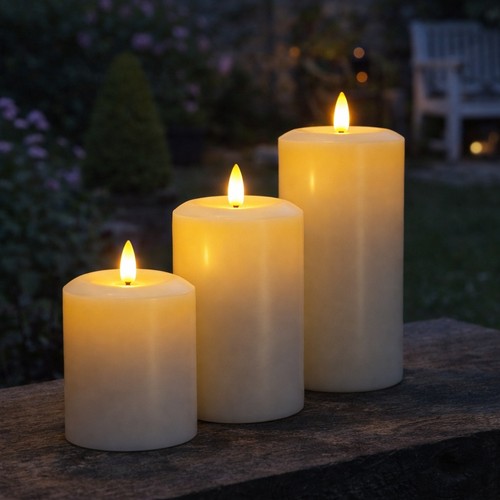 Led faux flame - flame, pillar