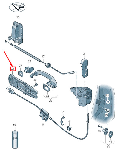 New sharan left sliding - vw, 7n