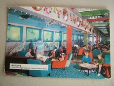 Postcard - BUTLIN'S TYPICAL LOUNGE CAFE & HEATED INDOOR POOL. Used 1960's.